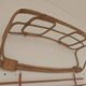 Wall-mounted coat rack in rattan, Czechoslovakia 1960