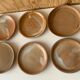6 assiettes en grès vintage