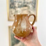 Vintage pink stoneware pitcher