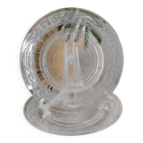 Clear dessert plates
