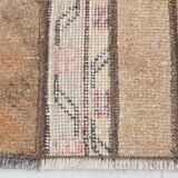 2x9 Soft Pastel Brown & Beige Turkish Runner Rug, 61x266Cm SK 21389