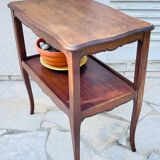 Desserte solid wood shelf and curved legs vintage