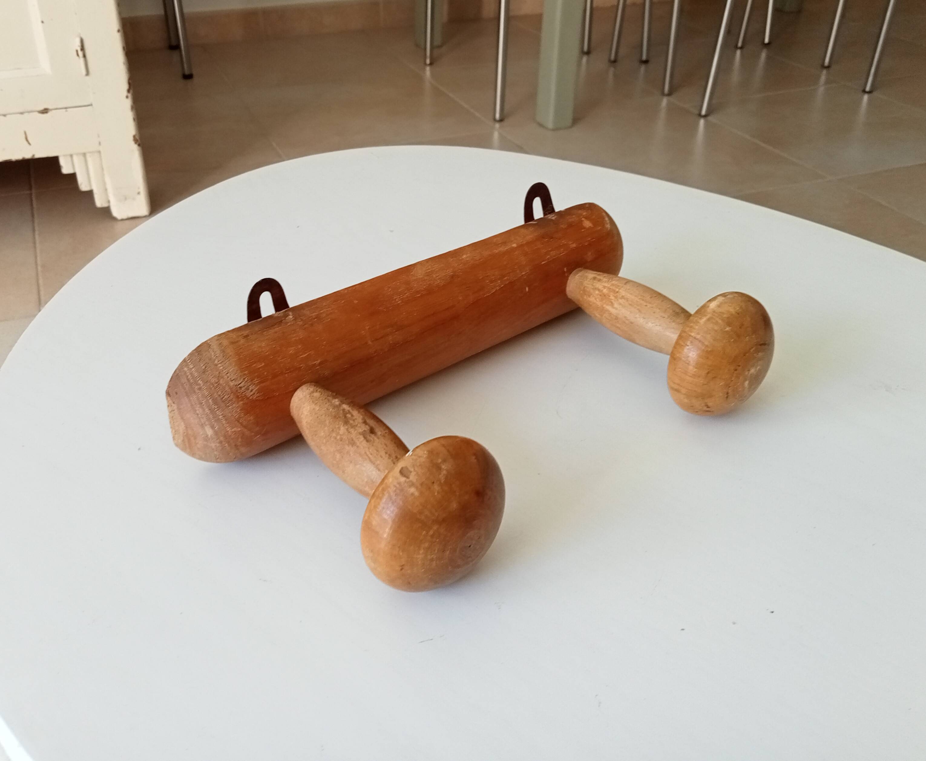 Vintage folk art wall coat rack