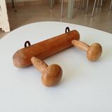 Vintage folk art wall coat rack