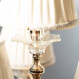 Delta Quattro 5-Light Crystal Table Lamp – Silver Finish