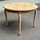 Table de repas ronde, ovale extensible en chêne poncé