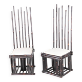 Pair of bamboo chairs