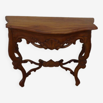 Chic style console in solid wood - Many sculptures