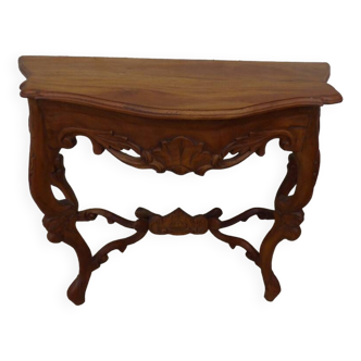 Chic style console in solid wood - Many sculptures