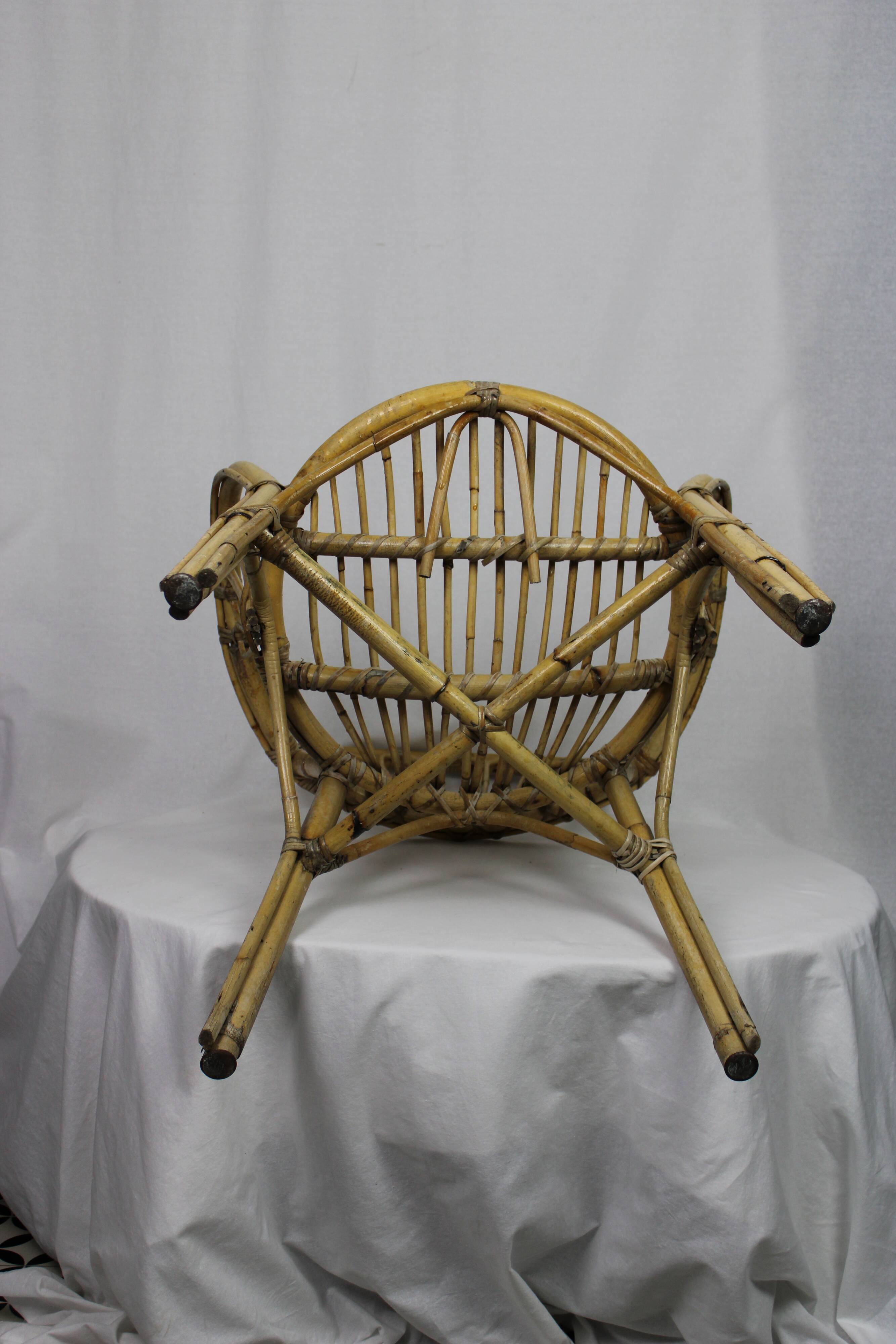 Rattan armchair