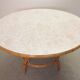 Vintage mid century dutch design rattan round table by Rohe