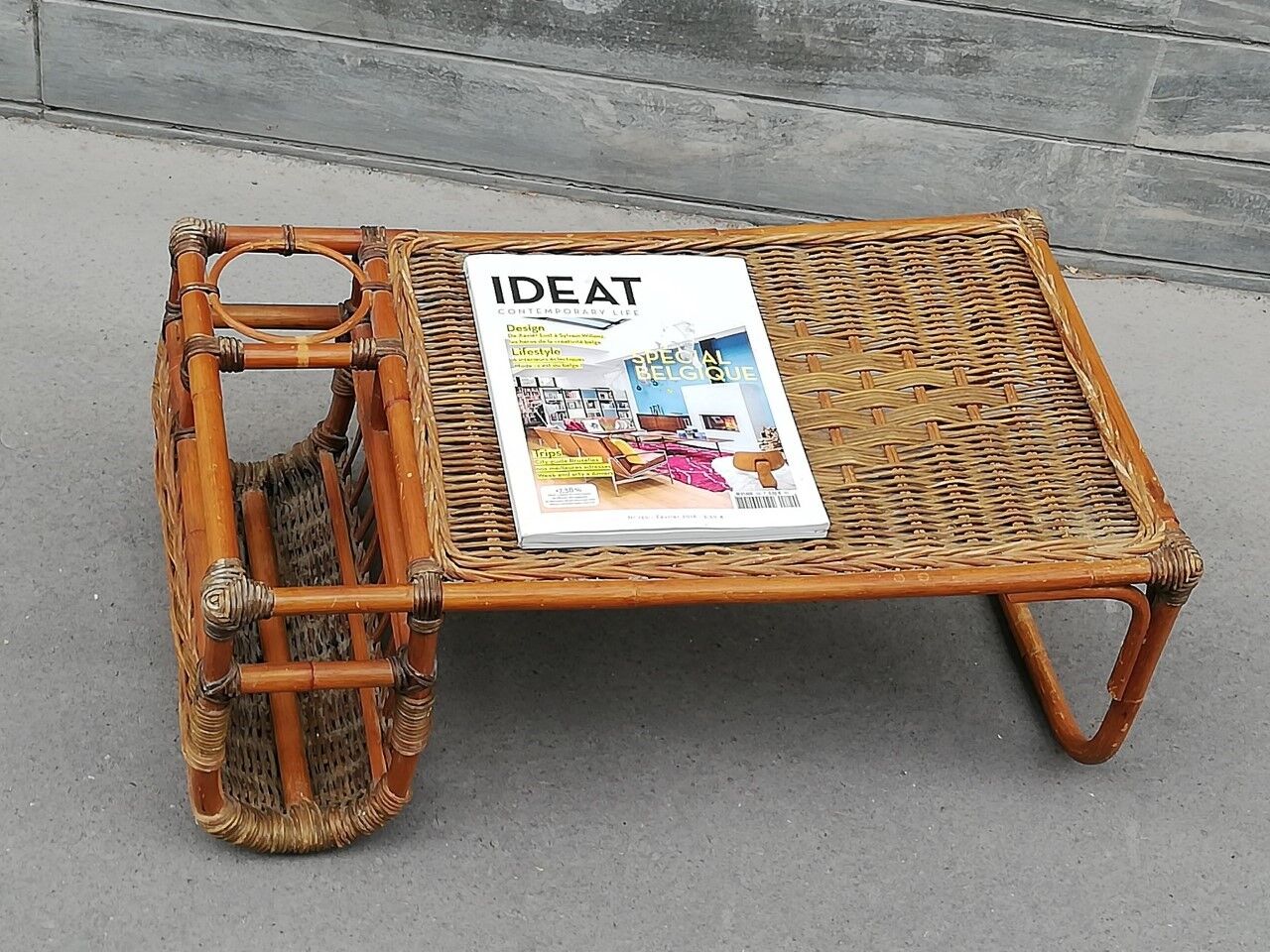 Vintage rattan coffee table