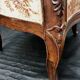 Shepherdess armchair in rosewood fleuron shell Napoleon III