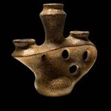 Ceramic candle holder from Quimper 1950 signed