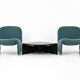 Armchairs + Alky table by Giancarlo Piretti for Anonima Castelli, years.