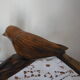 Candle holders birds carved wood