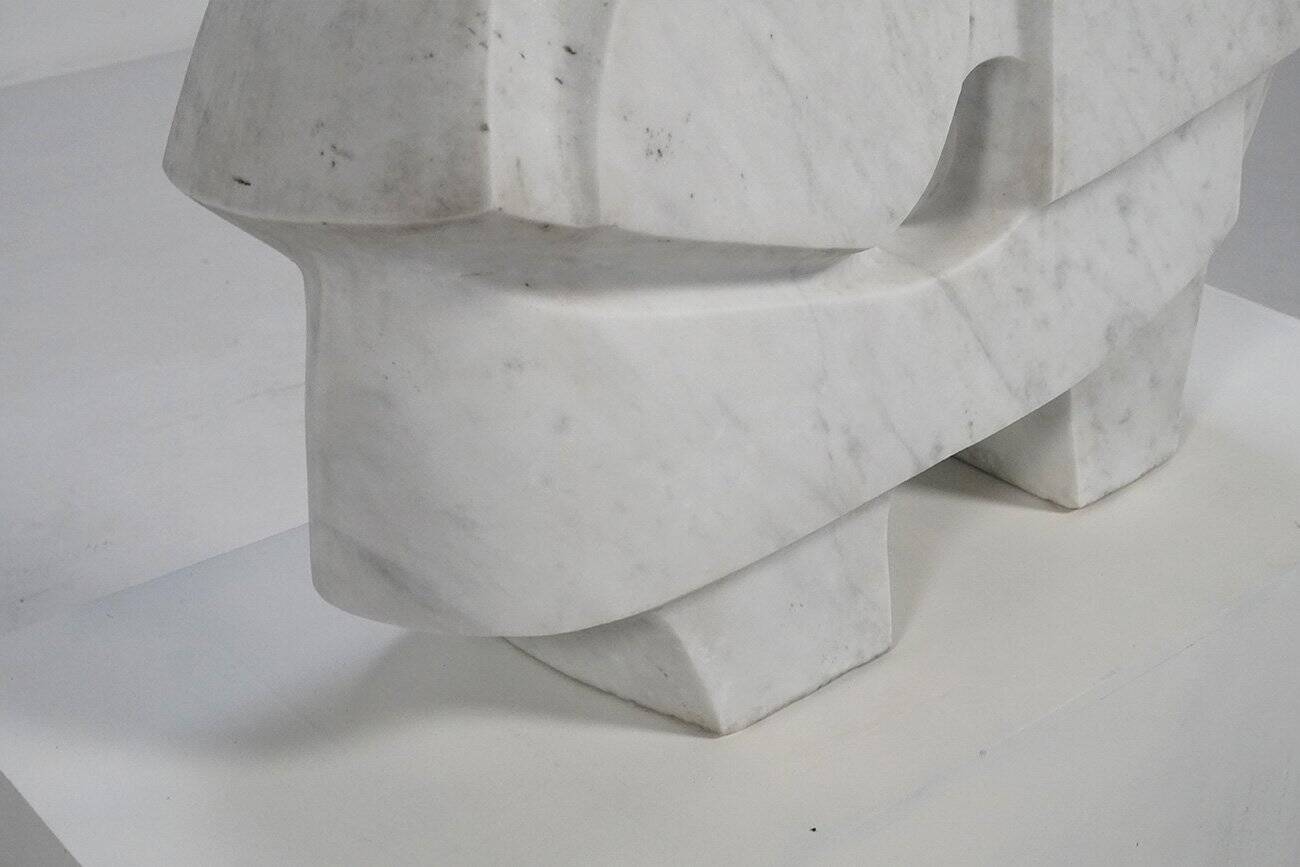 French Artist, Large Abstract Organic Sculpture, 1970s, Marble