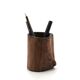 Small brutalist monoxyle vase in wood, 1970s.