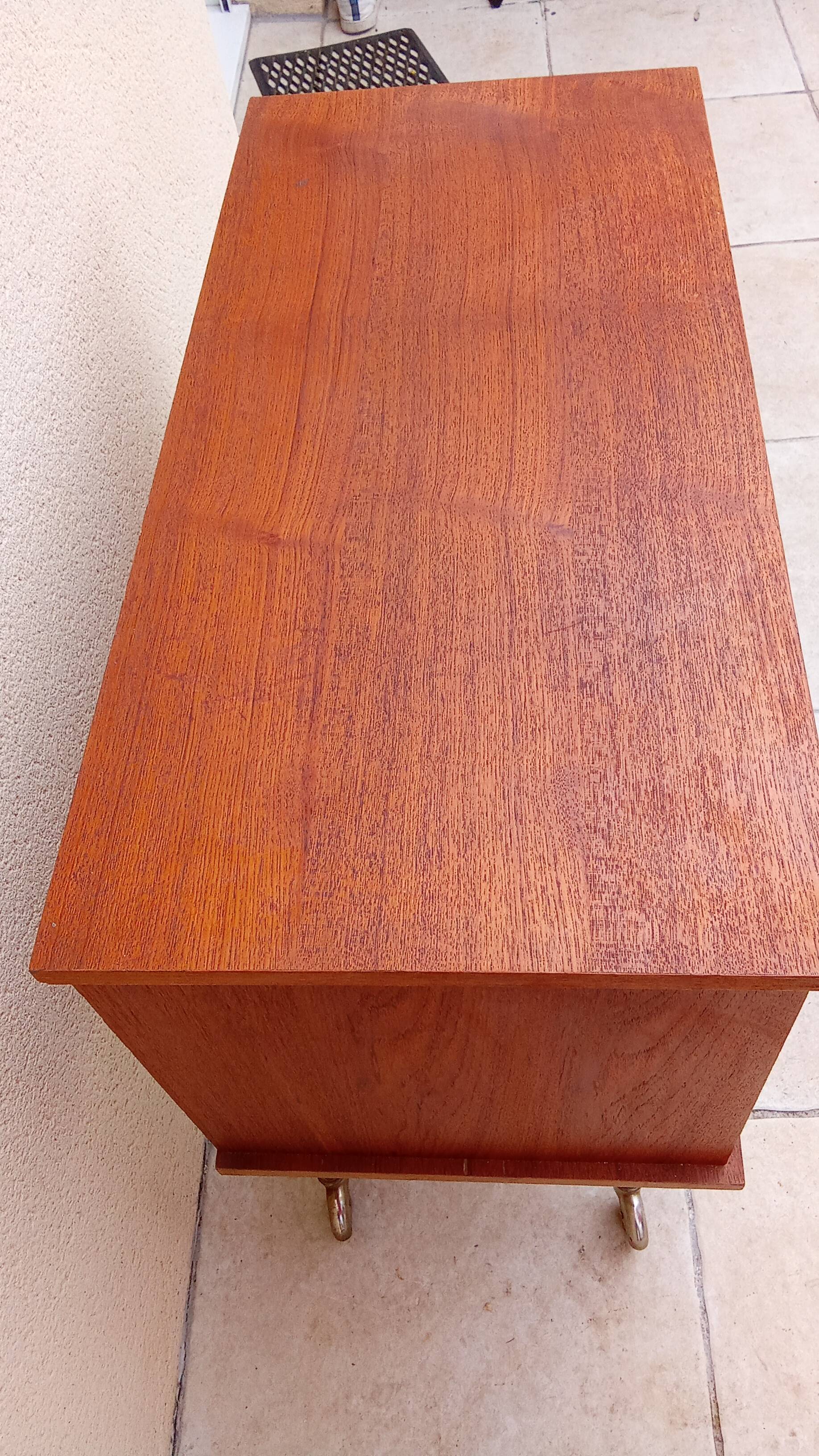 Scandinavian vintage teak TV bar cabinet