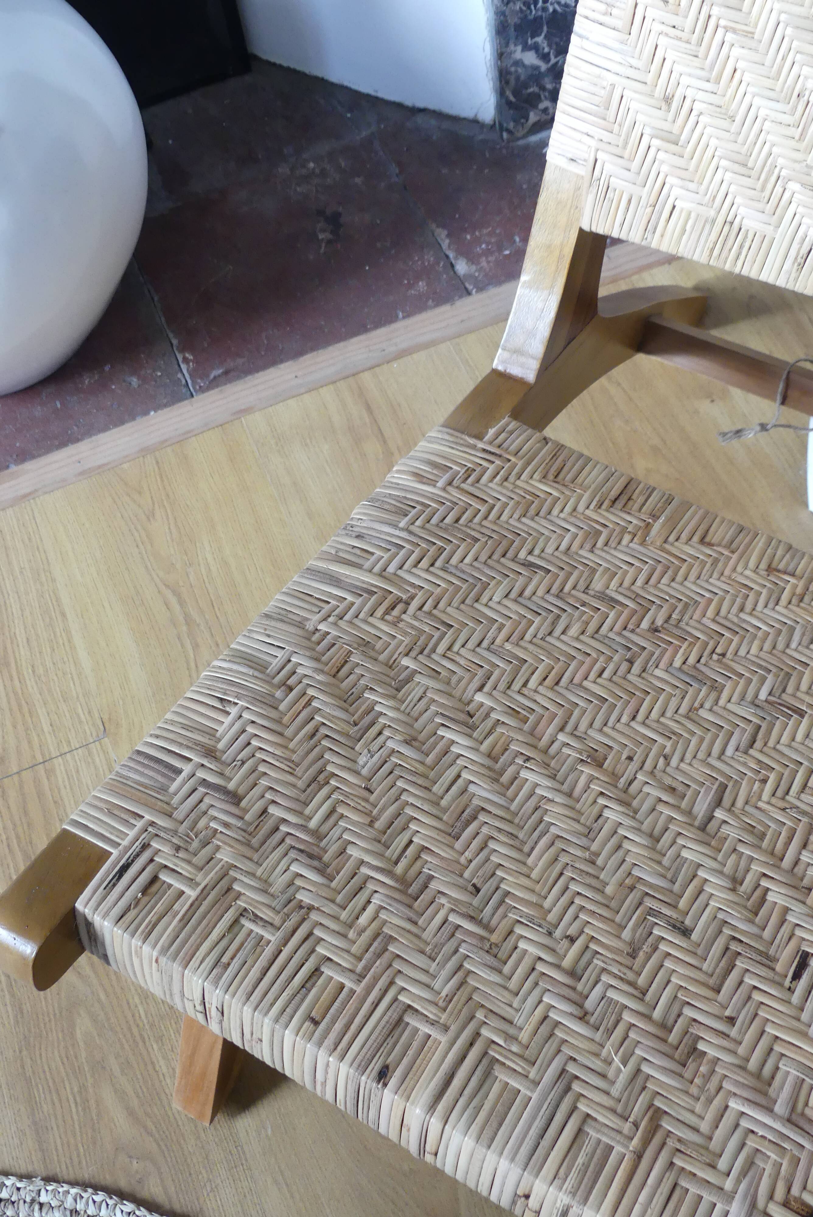 Rattan armchair and teak from bali