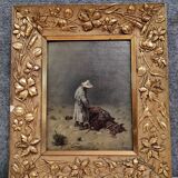 After Gustave Vidal: orientalist painting oil on wood panel