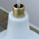 Vintage Scandinavian pendant light in opaline glass 1970 1980
