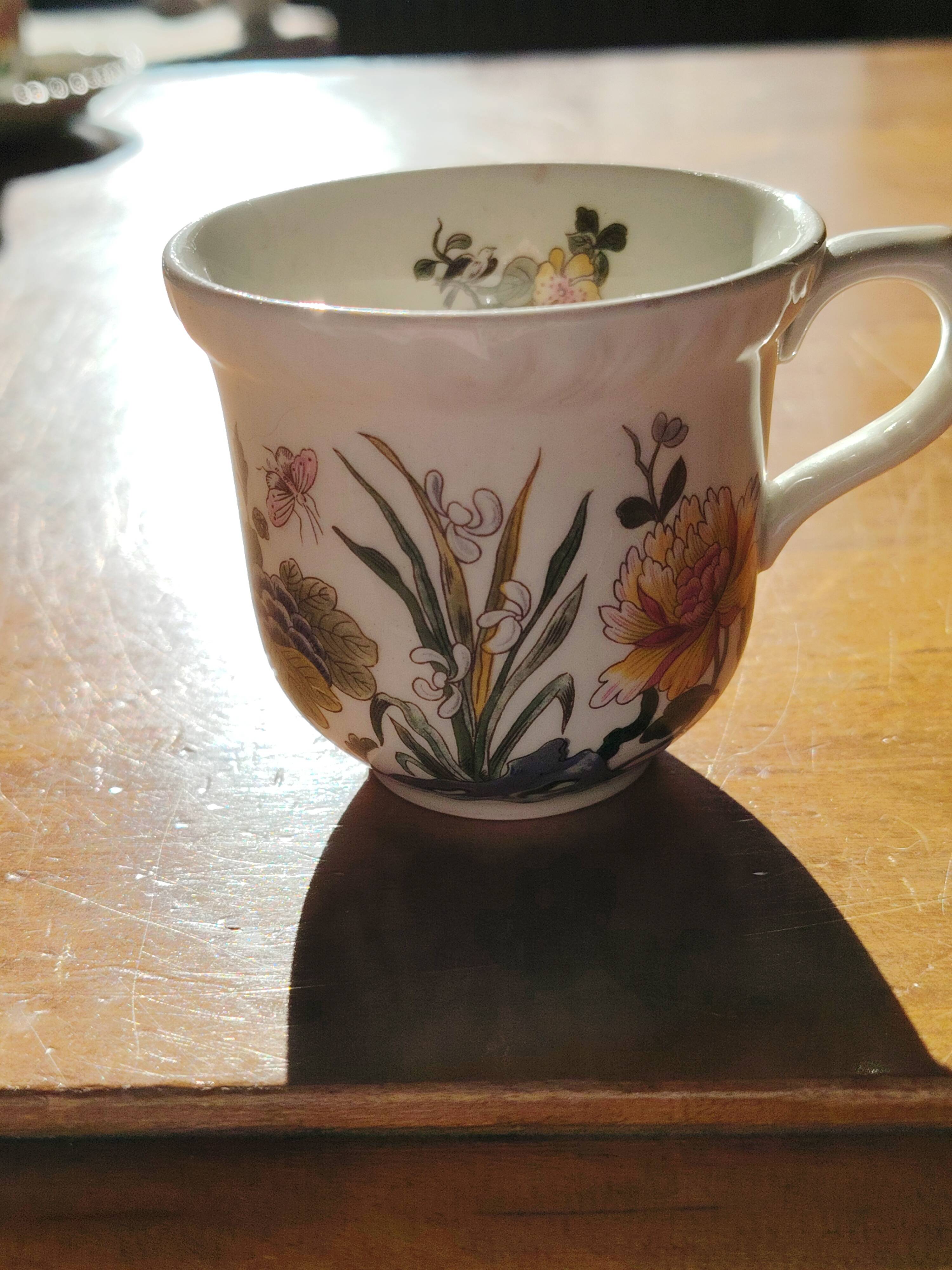3 adams porcelain coffee cups and saucers