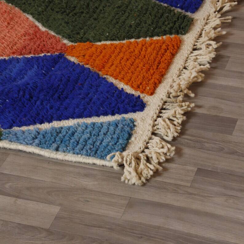 Multicolored Berber wool rug 250cmx150cm