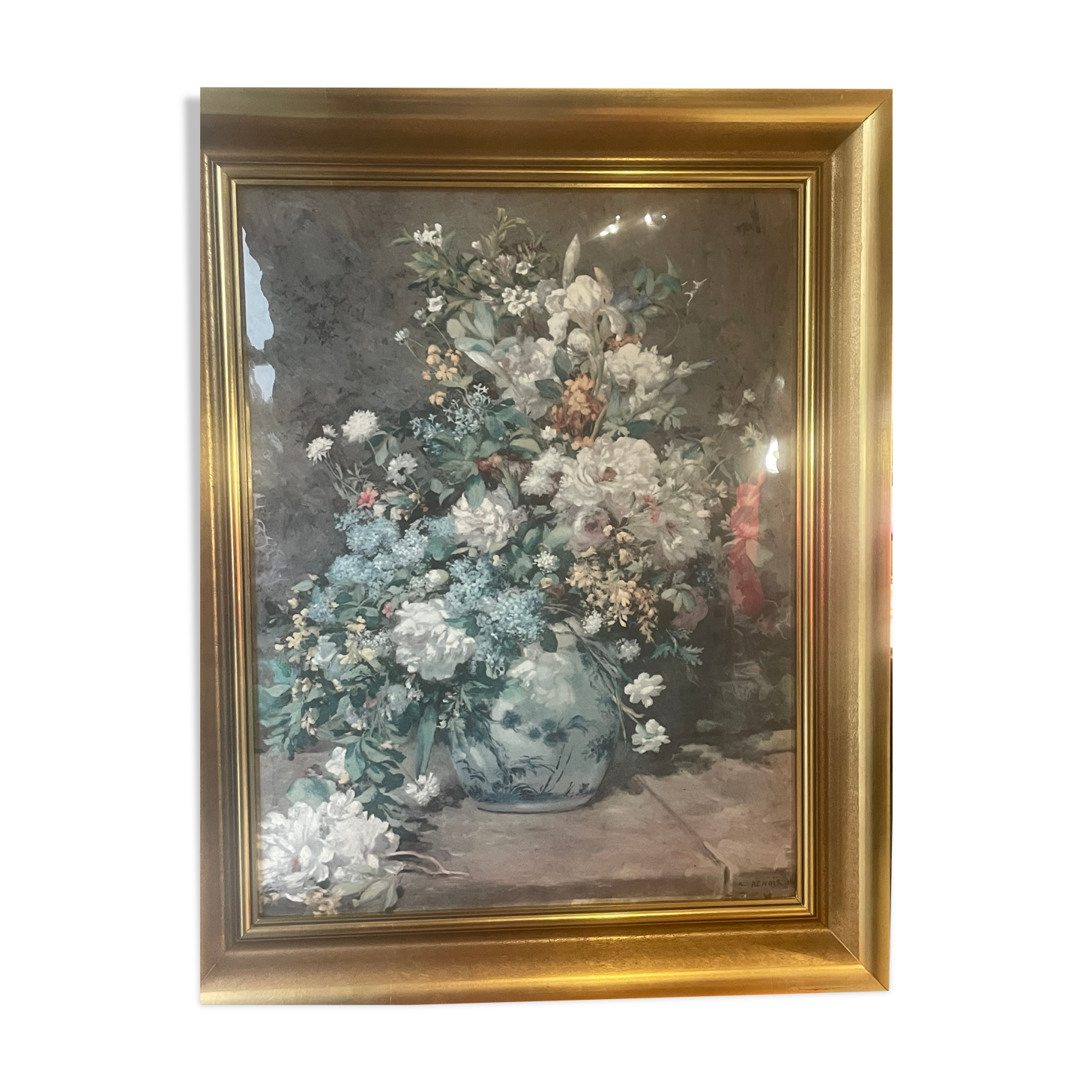 Painting enamels helca bouquet of spring hammer by hand