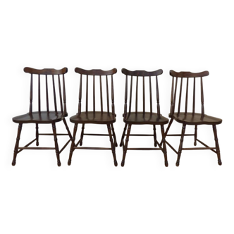 4 chaises bistrots Baumann Facoma  an 170  style western dans leurs patines