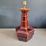 Vintage brown ceramic lamp base