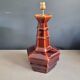 Pied de lampe vintage en céramique marron