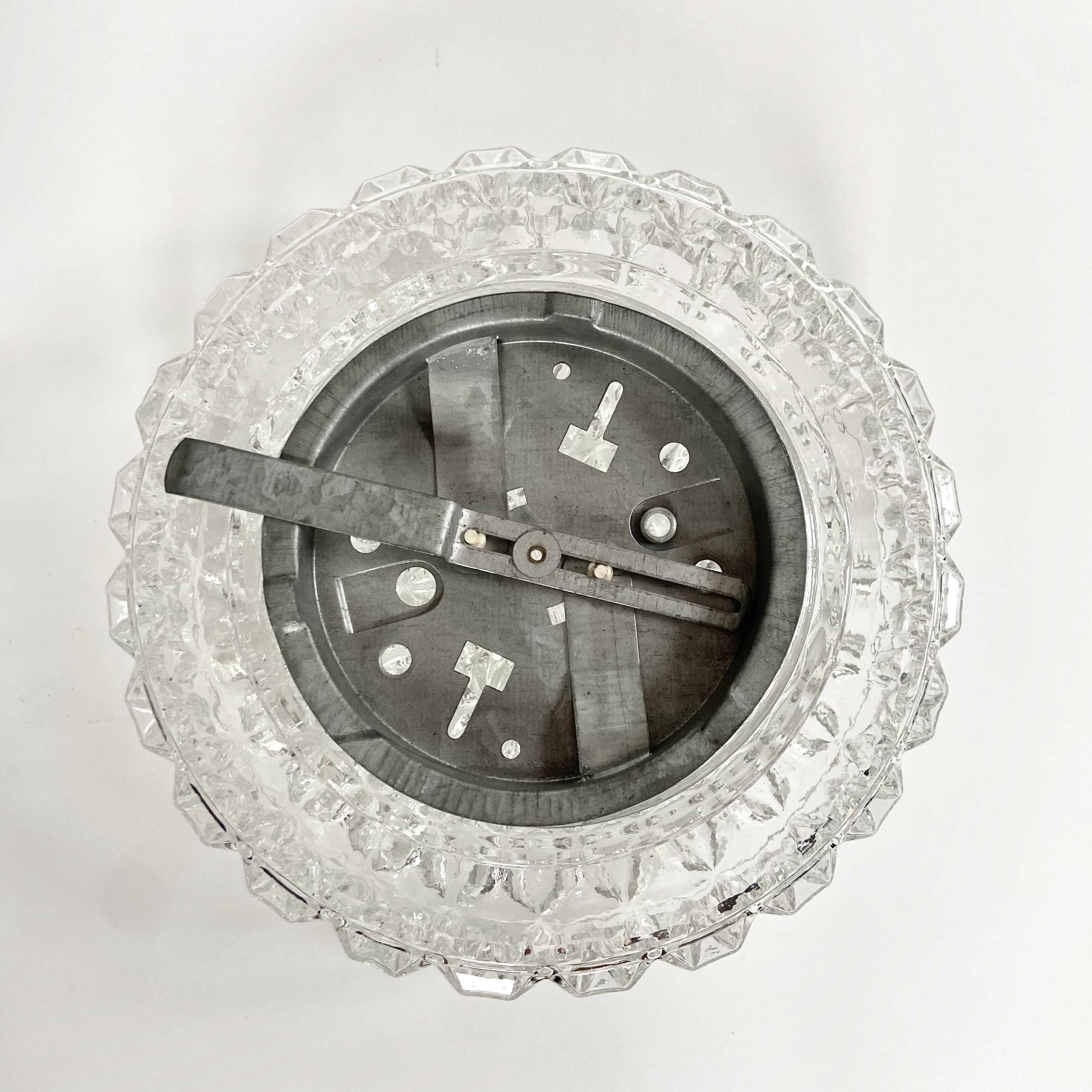 Holophane glass ceiling light - Ø 25 cm - H 9.5 cm