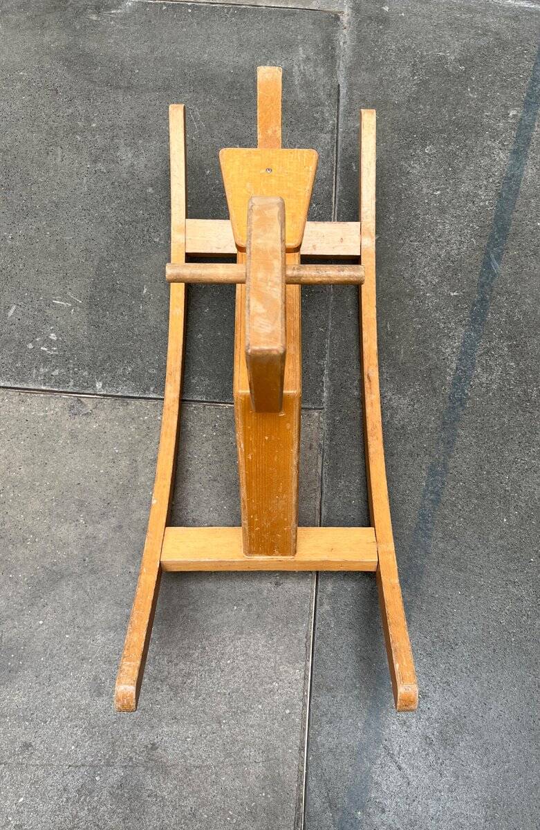 Mid-century wooden rocking horse, 1960s
