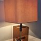Mid-century smokey brown acrylic glass and chrome table lamp, 1970s