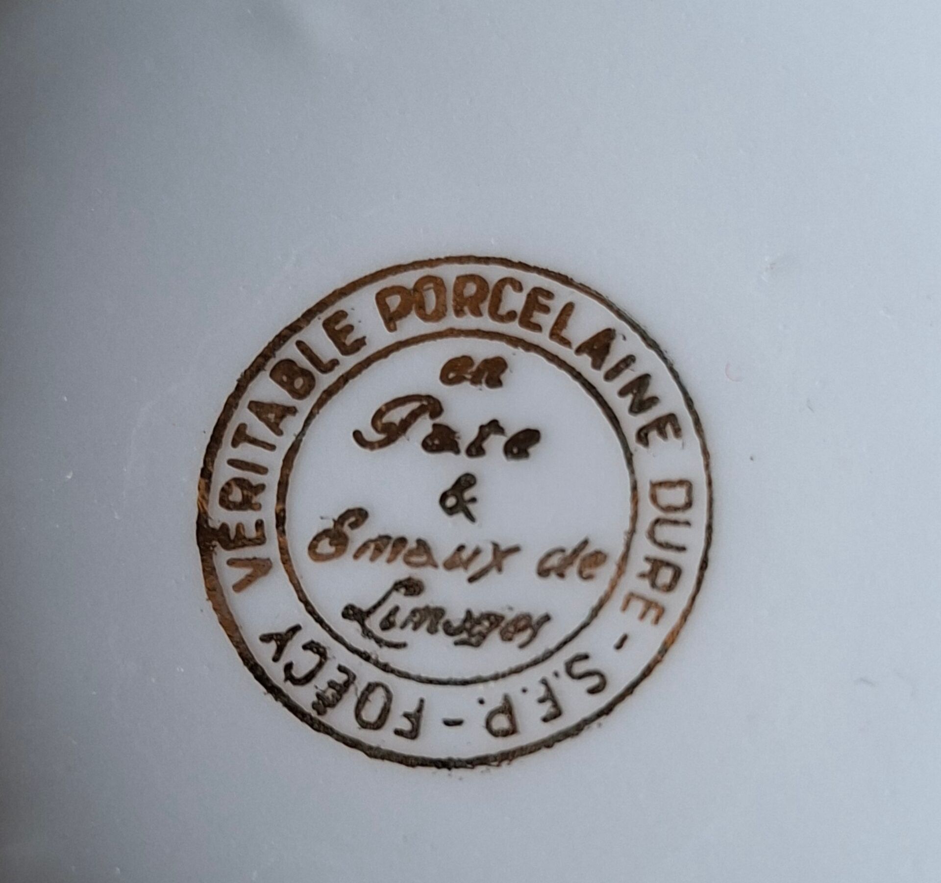 Limoges porcelain sugar bowl Foecy
