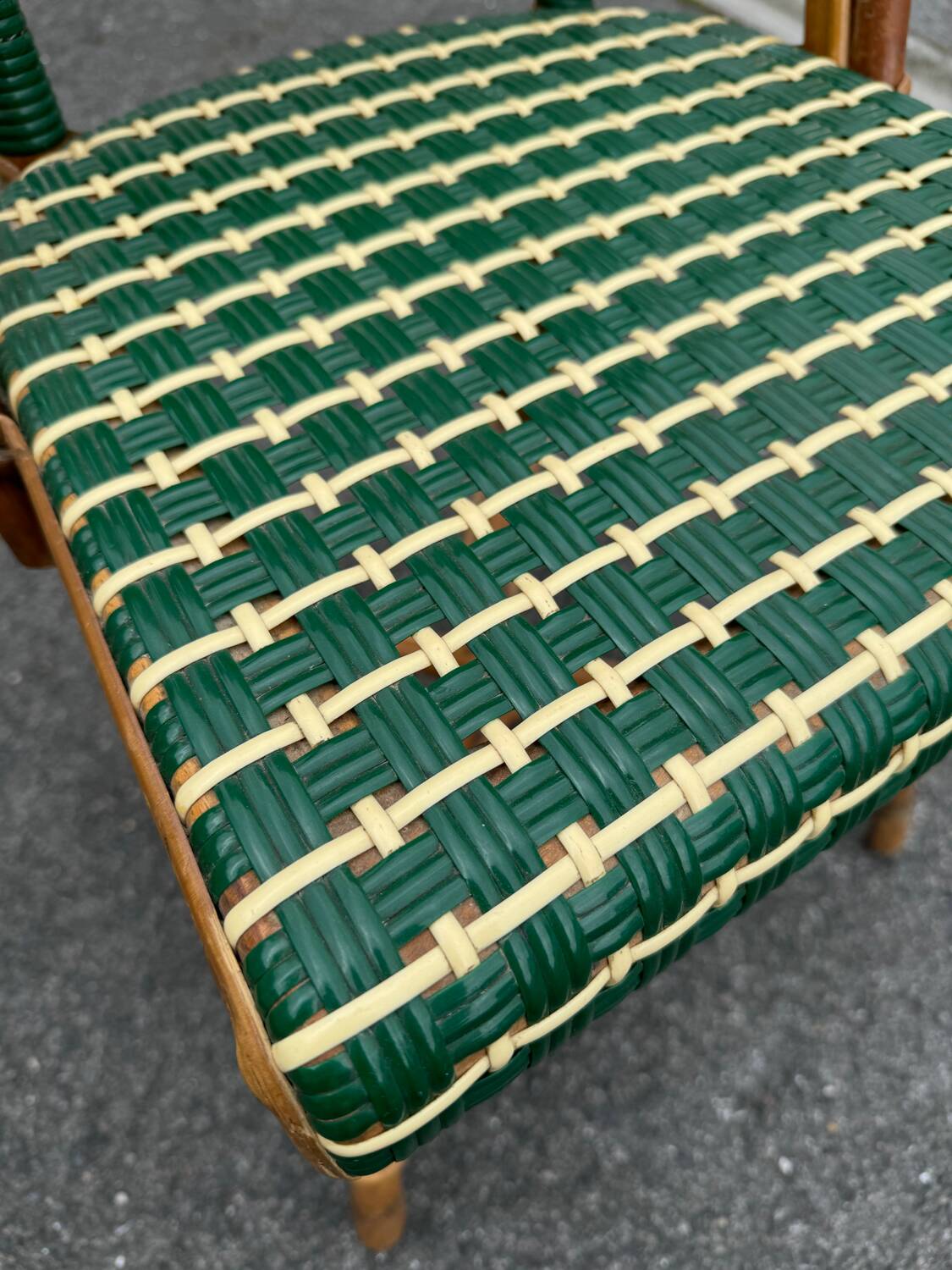 Set of 3 woven rattan bistro chairs Drucker SA