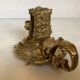 Candle holder rat of the cellar with match holder in bronze