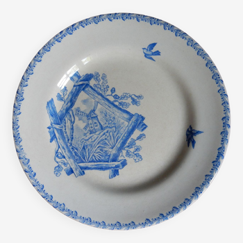 Assiette plate terre de fer compagnie franco anglaise