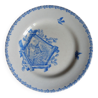 Assiette plate terre de fer compagnie franco anglaise