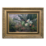 Tableau HSP "Coin de jardin" par Ludovic Regnier (1851-1930) élève de Pils + cadre