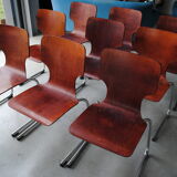 Set of 9 Pagolz style chairs