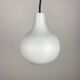 White glass drop-shaped pendant by Peill and Putzler 1960