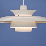 Danish XL hanging lamp in white, 1980s