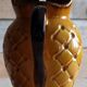 Vintage "Mireille" honey yellow ceramic pitcher – Tufted decor