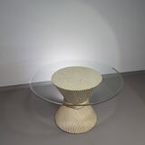 Retro Vintage Sheaf Of Wheat Bamboe dining table By Mcguire America Wide 122 Height 72 cm