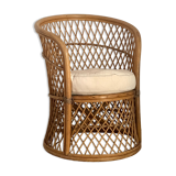 Fauteuil en rotin 1970s