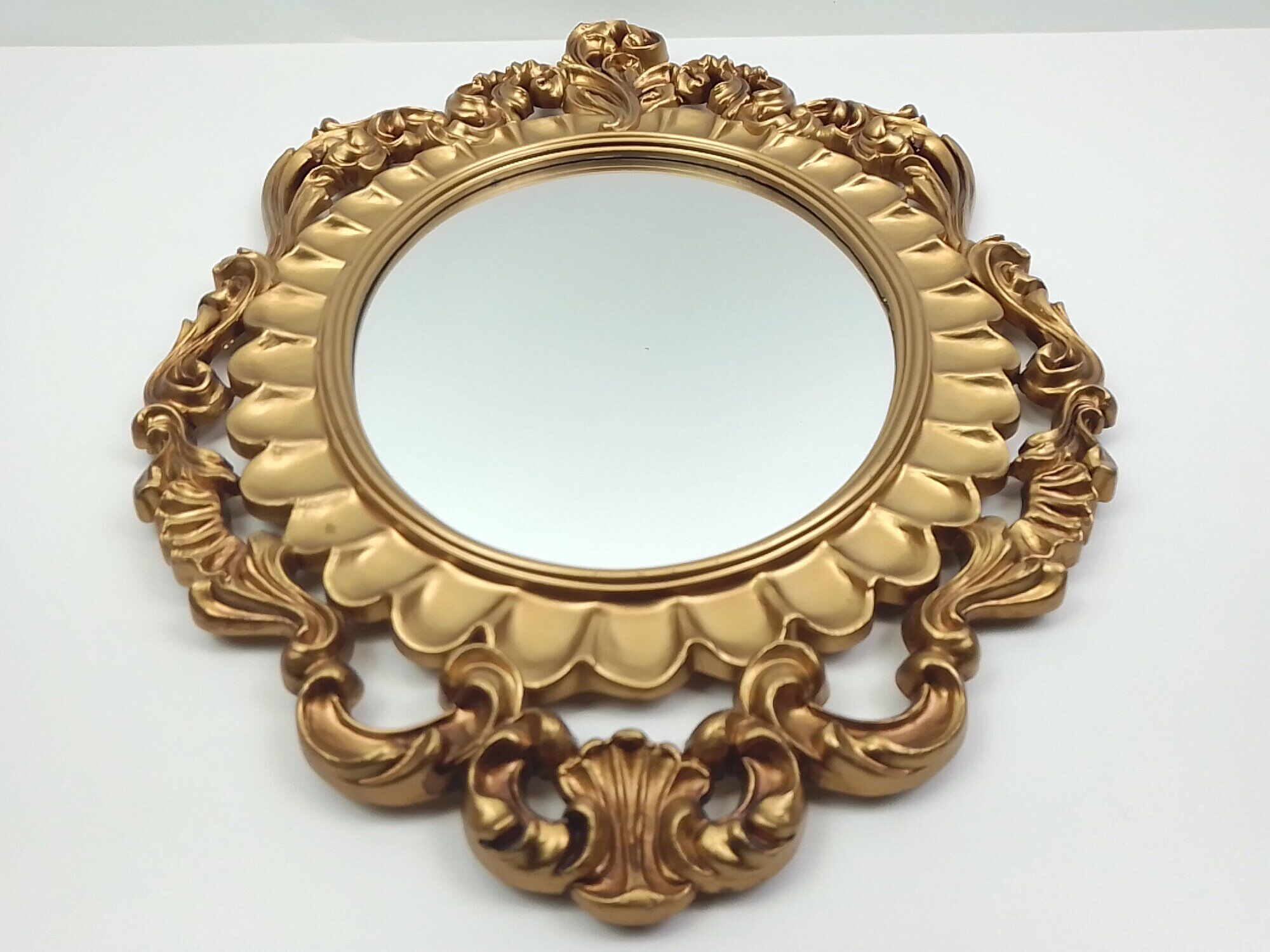 Baroque style mirror frame golden resin 55.5 cm X 36 cm