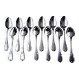 Box of 12 silver-plated metal teaspoons 15 G