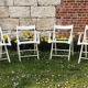 Salon de jardin en bois, 4 fauteuils